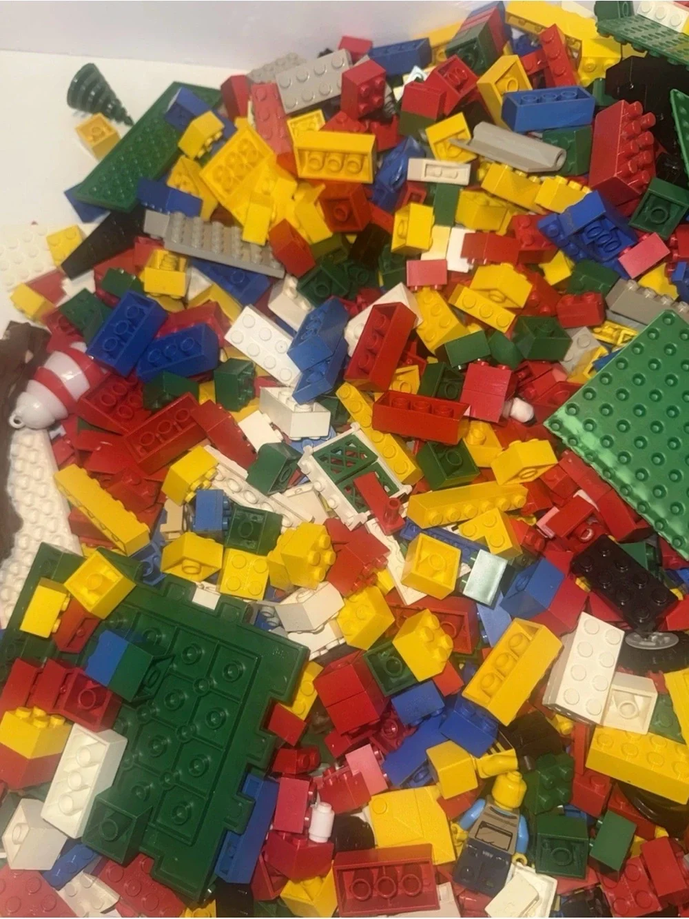 LEGO Mega Bloks Tyco Building Block Lot w/ Figures & Plates 6 Lb Mixed
